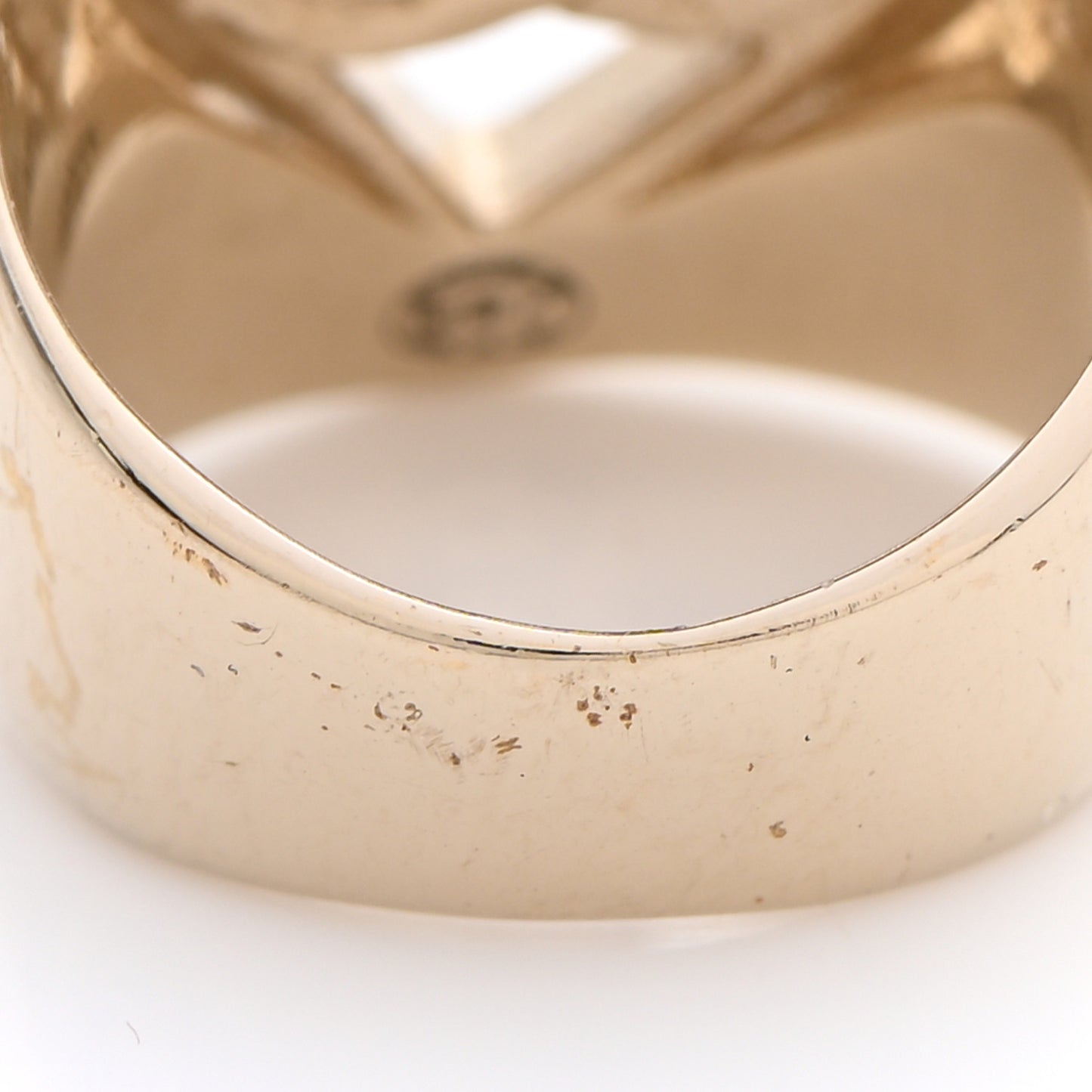 Metal CC Heart Ring 52 Gold