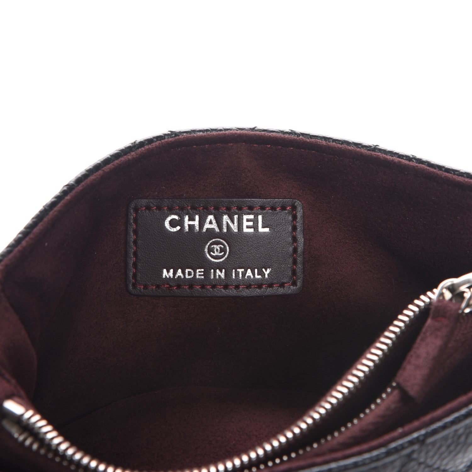 Chanel Caviar Quilted Mini Phone Holder Clutch Black 6 of 8