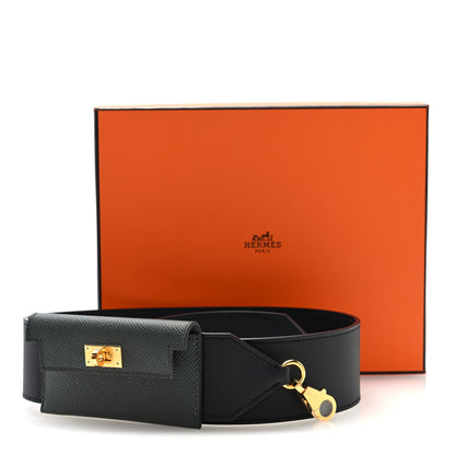 Hermes Swift Epsom Pocket Kelly Shoulder Strap Black Vert Mangrove 5 of 5
