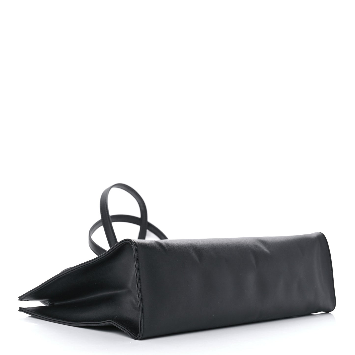 Vegan Leather Medium Shopping Bag Black