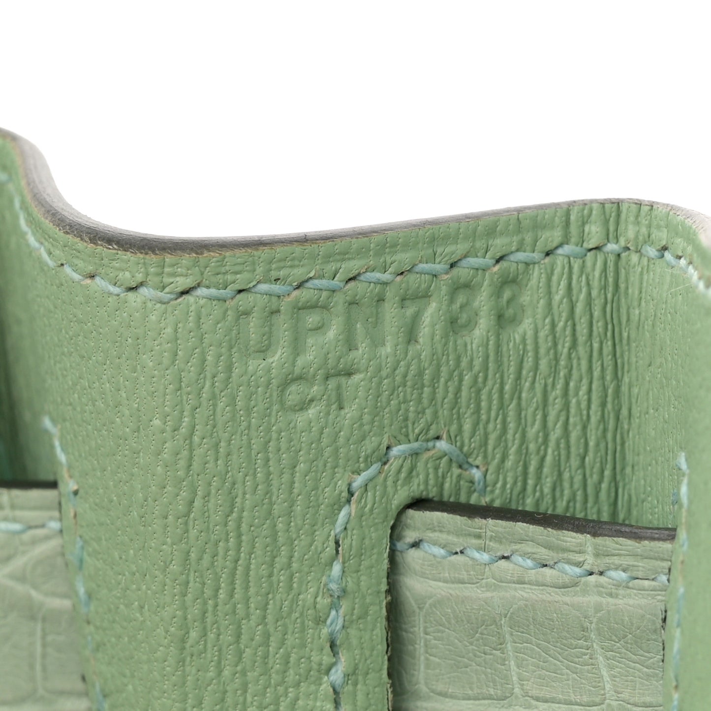 Matte Alligator Kelly Retourne 28 Vert D'eau