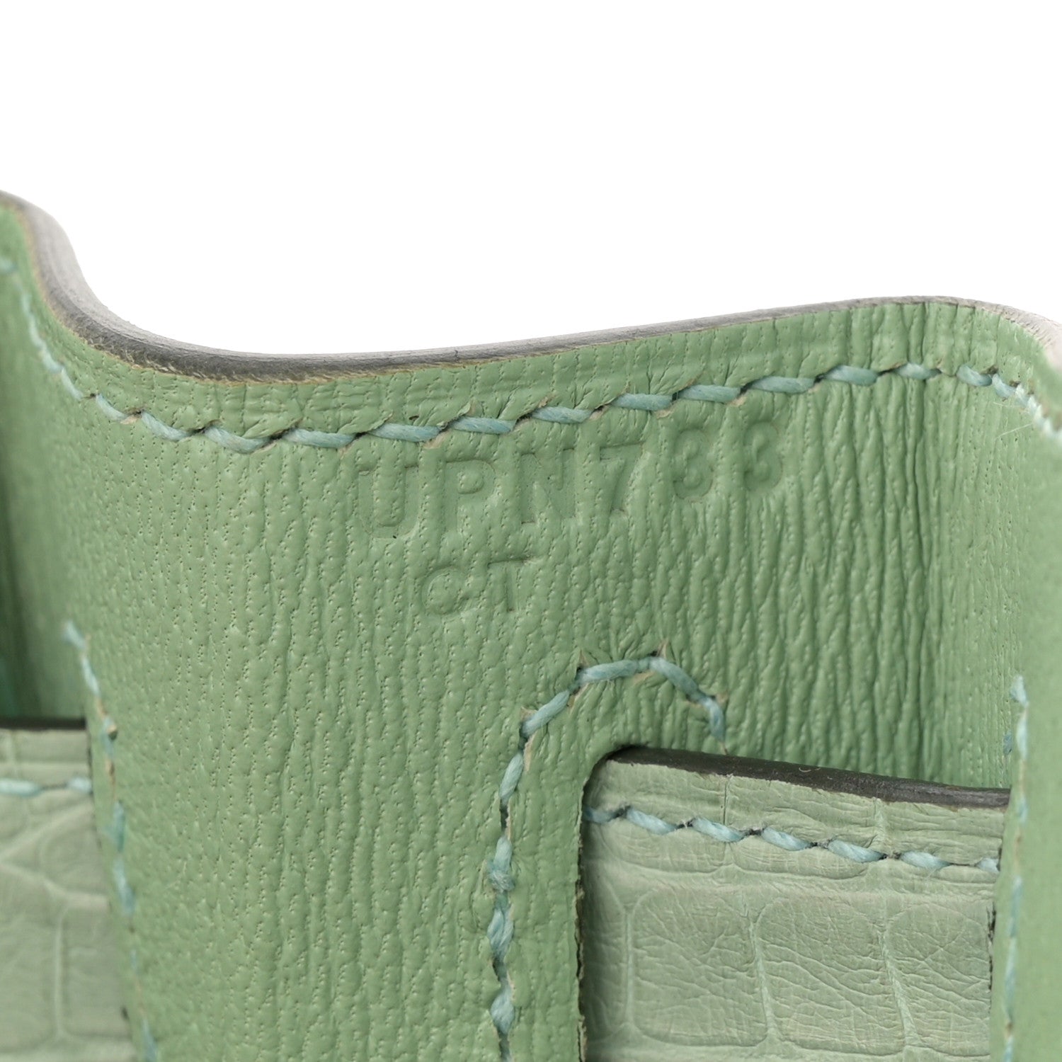Hermes Matte Alligator Kelly Retourne 28 Vert D'eau 7 of 11