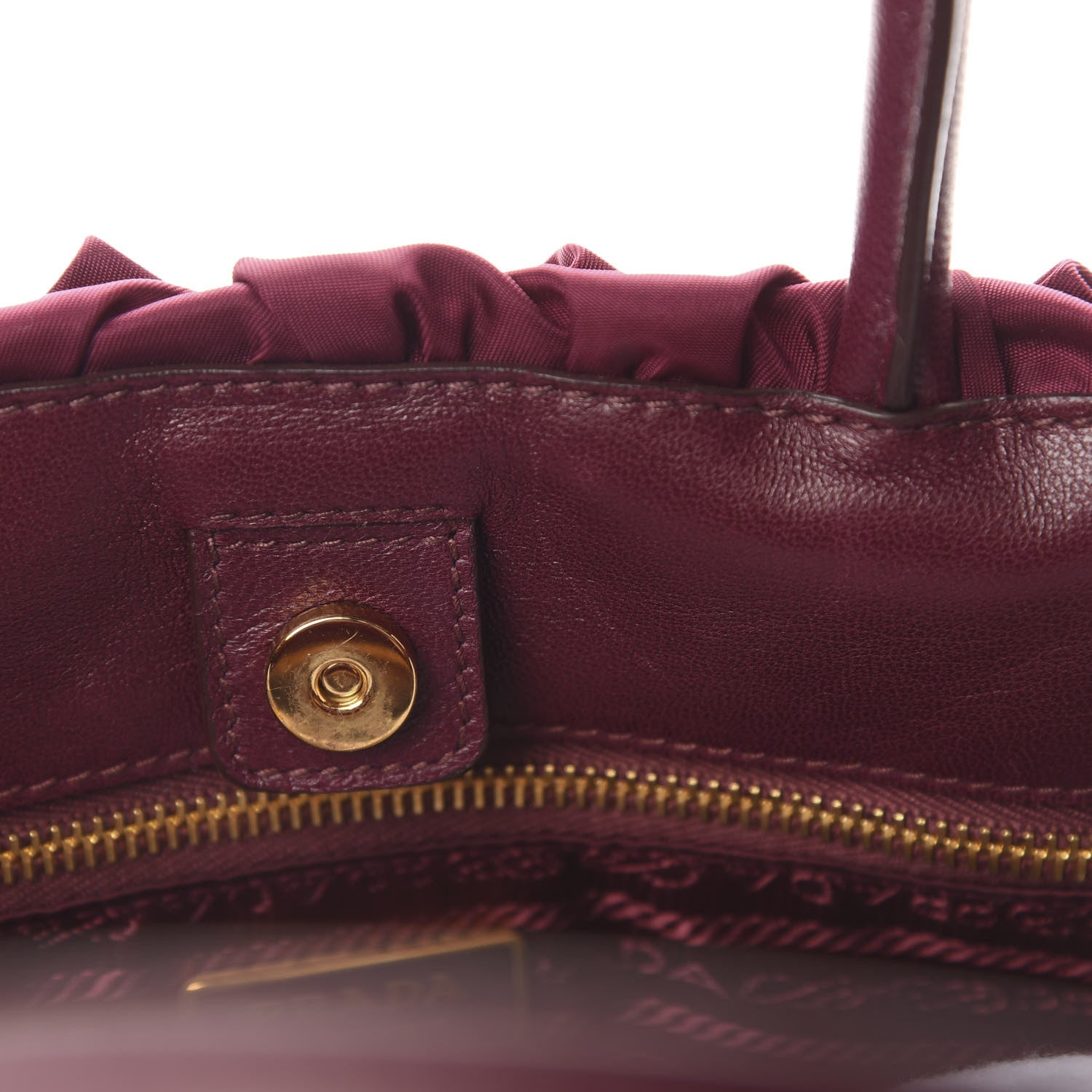 Prada Tessuto Nylon Origami Pleated Tote Barolo 12 of 12