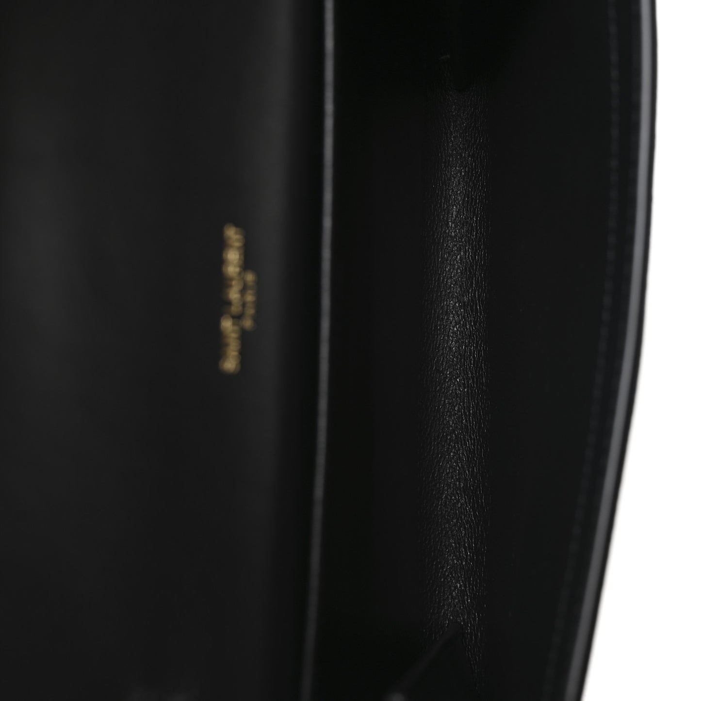 Crinkled Calfskin Uptown Chain Wallet Black