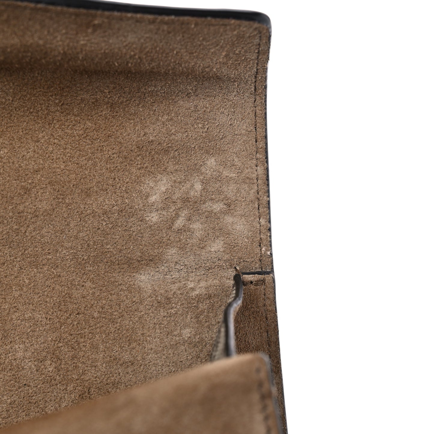 GG Supreme Monogram Suede Crystal Small Dionysus Shoulder Bag Beige Ebony Taupe