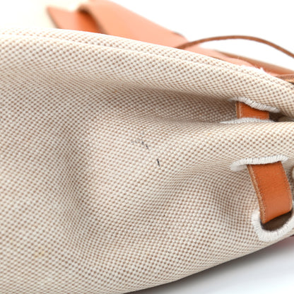 Hermes Toile Vache Calfskin Herbag 30 PM Backpack Natural 8 of 9