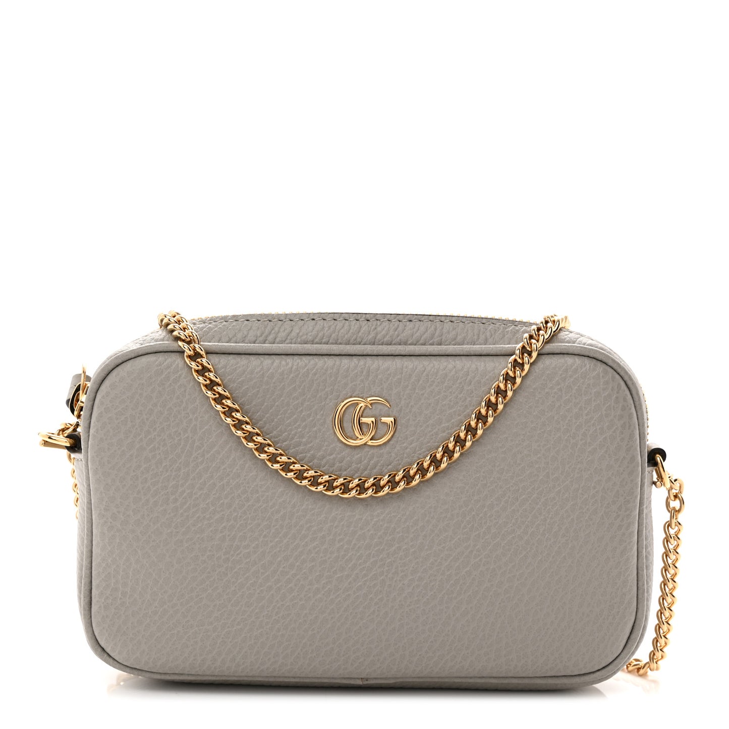 Dollar Calfskin Super Mini GG Marmont Chain Shoulder Bag Deep Grey
