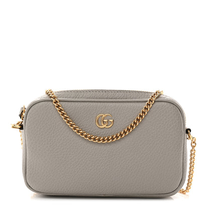 Gucci Dollar Calfskin Super Mini GG Marmont Chain Shoulder Bag Deep Grey 1 of 10