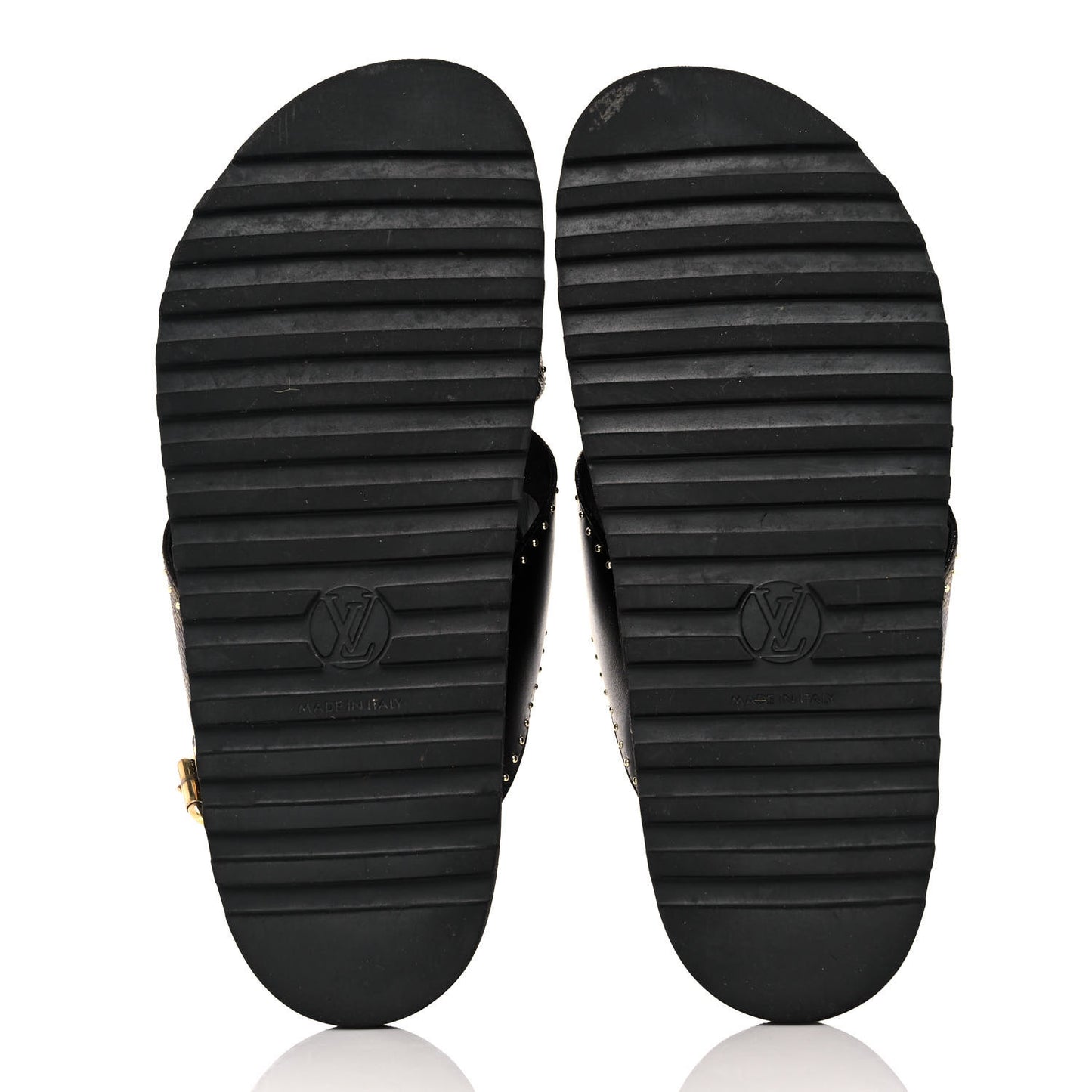 Monogram Paseo Flat Comfort Sandals 38 Black