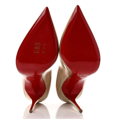Christian Louboutin Metallic Patent Psychic Hot Chick 100 Pumps 38 Platine 5 of 8