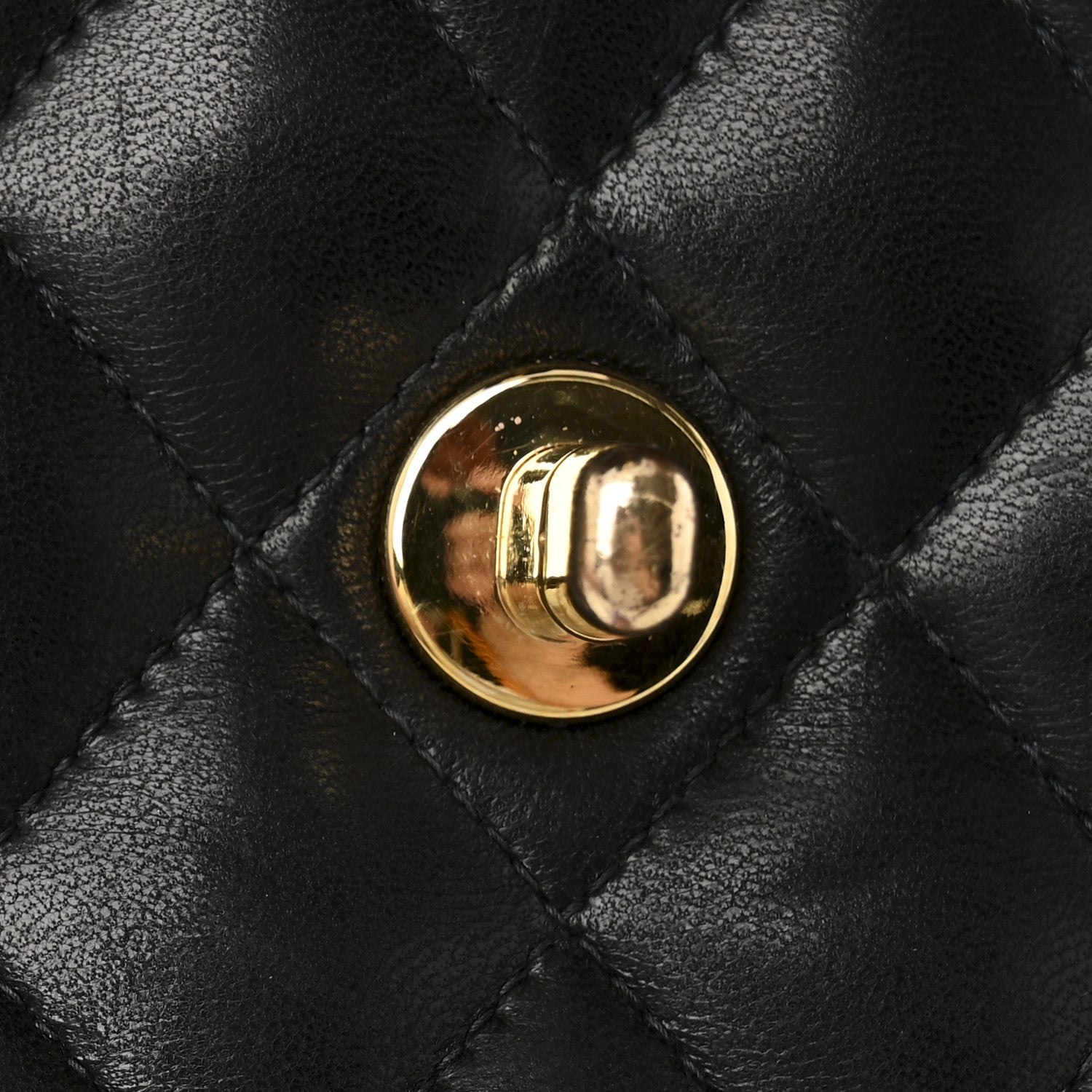 Chanel Lambskin Quilted Medium Double Flap Black 14 of 16