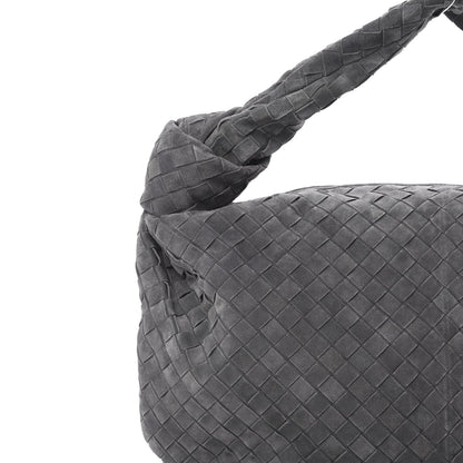 Bottega Veneta Suede Intrecciato Medium Jodie Light Graphite 8 of 11