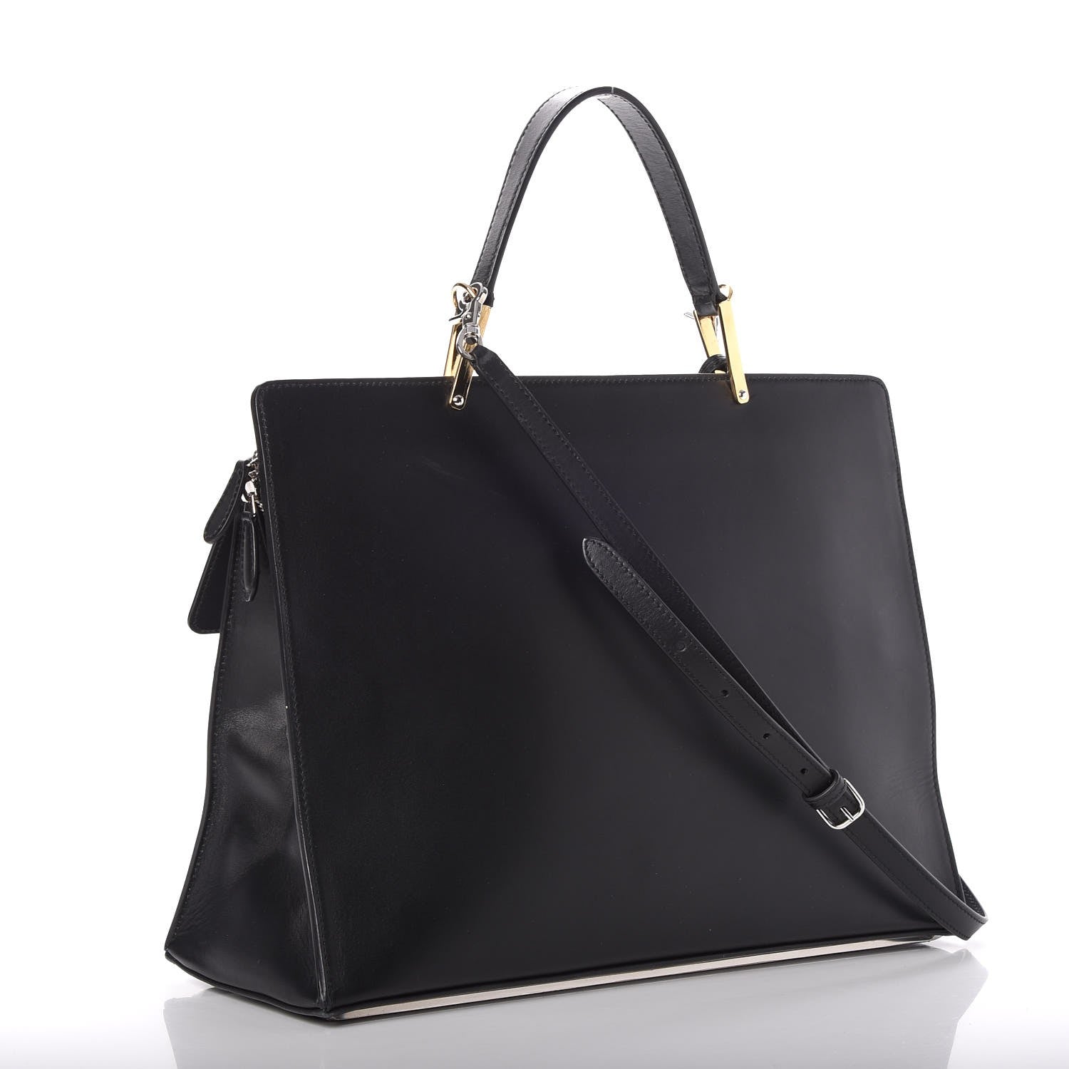 Balenciaga Calfskin Le Dix Zip Cartable Black 4 of 10
