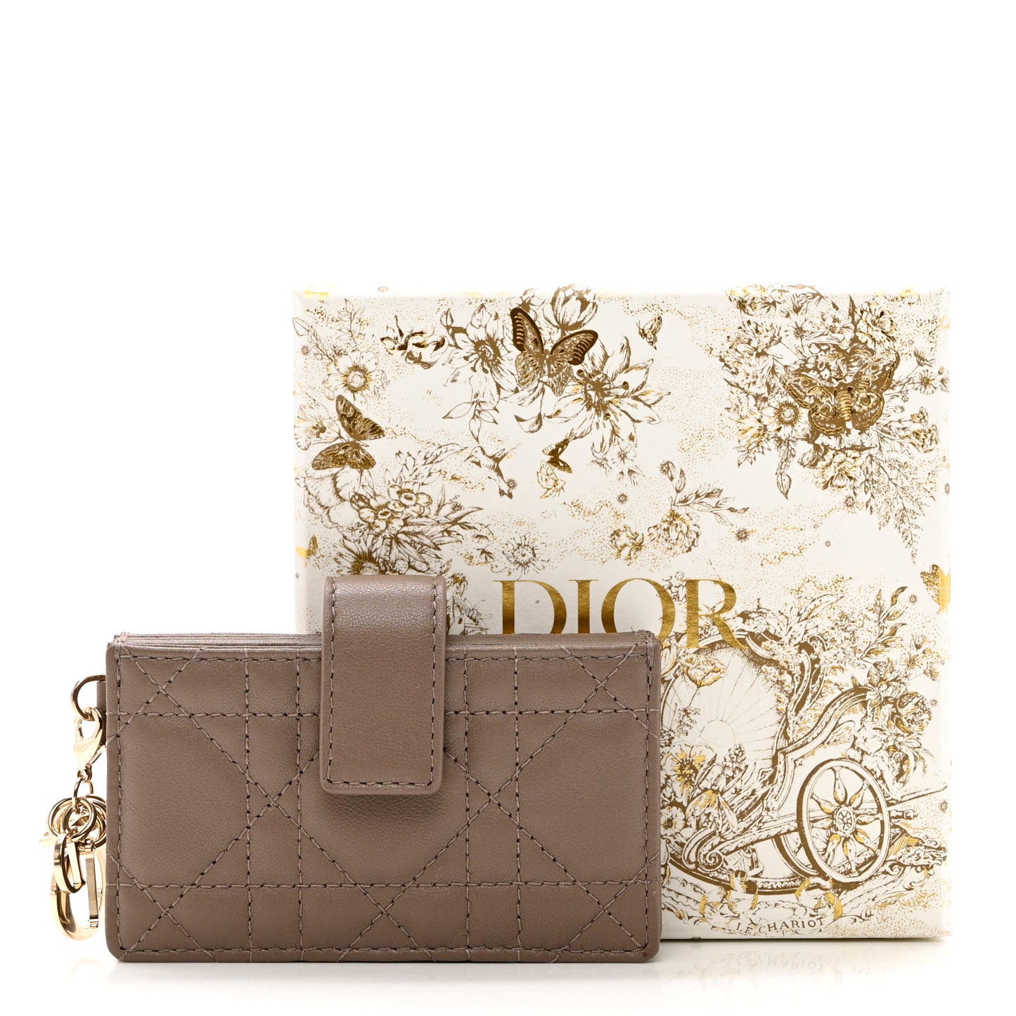 Lambskin Cannage Lady Dior 5-Gusset Card Holder