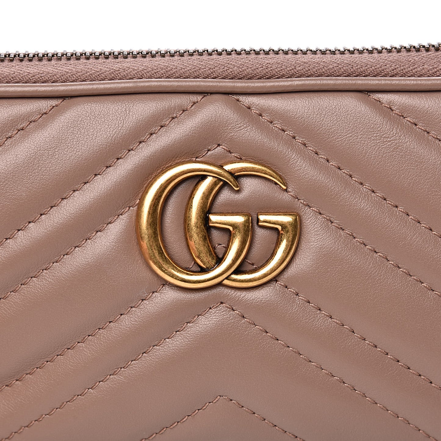 Calfskin Matelasse Mini GG Marmont Chain Crossbody Bag Porcelain Rose