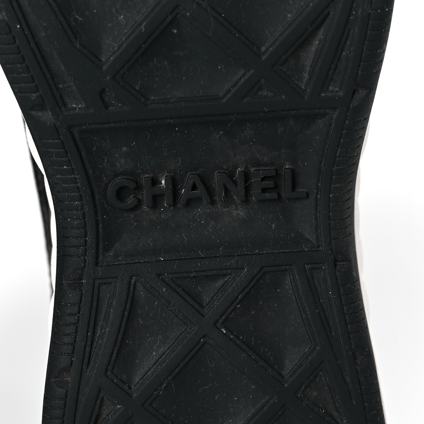 Velvet Calfskin Mixed Fibers CC Sneakers 36.5 Black