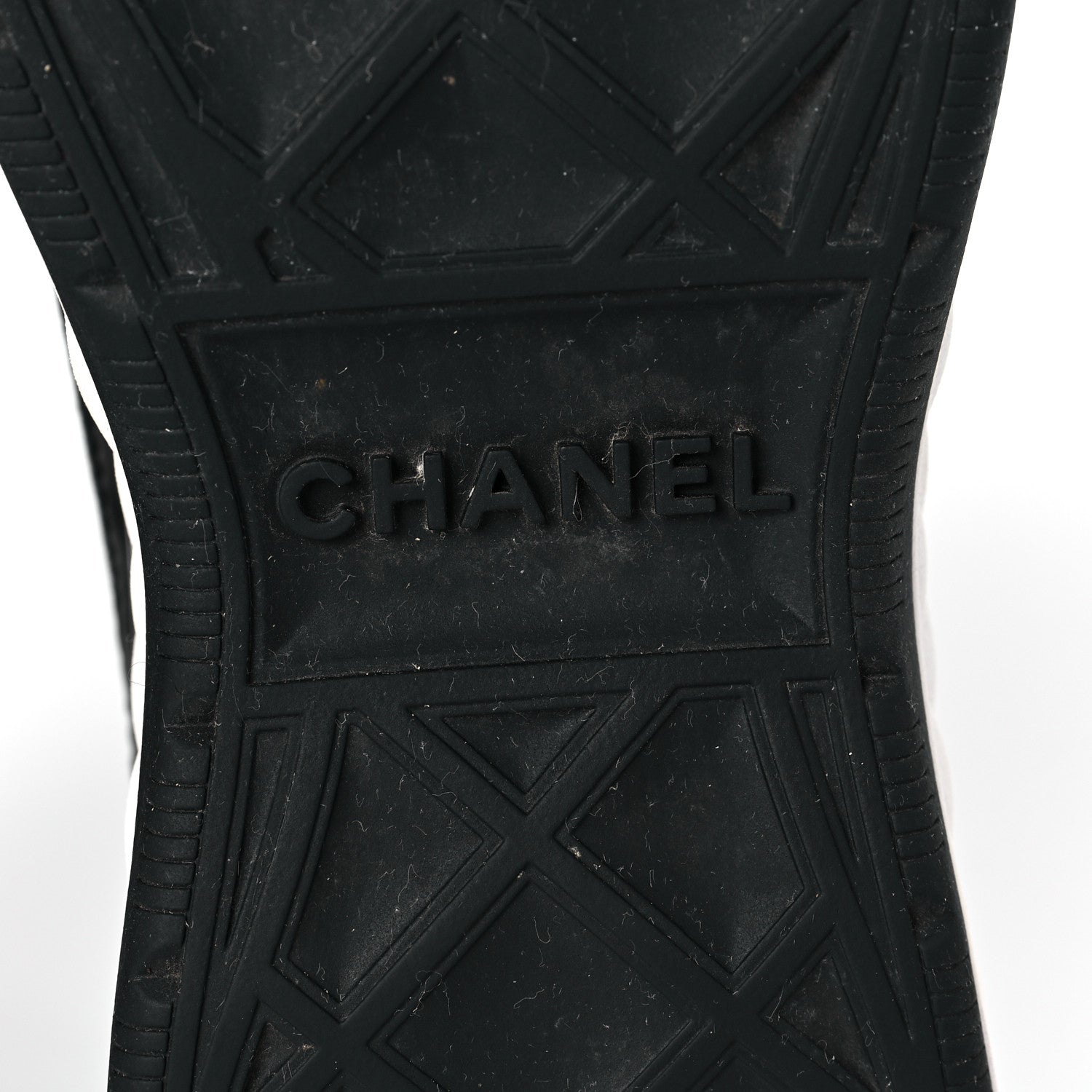 Chanel Velvet Calfskin Mixed Fibers CC Sneakers 36.5 Black 6 of 8