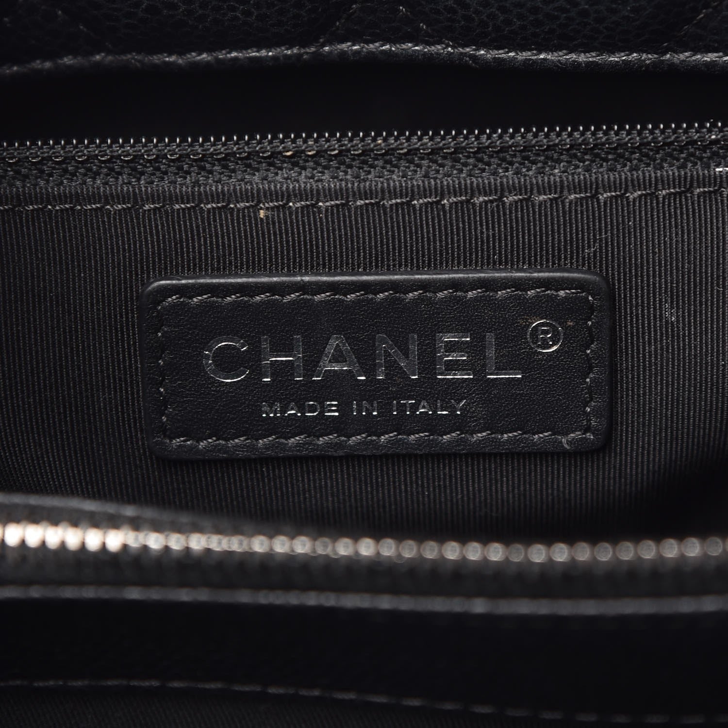 Chanel Caviar Quilted City Shopping Tote Black 7 of 10