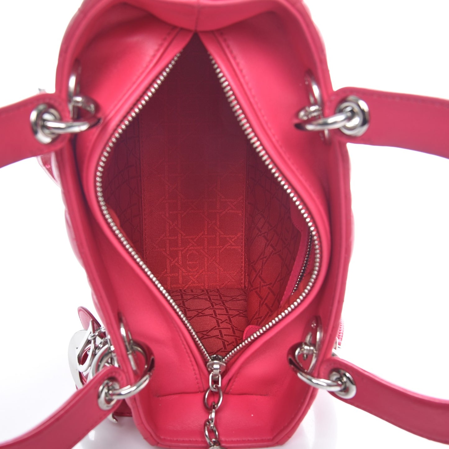 Lambskin Cannage Medium Lady Dior Pink