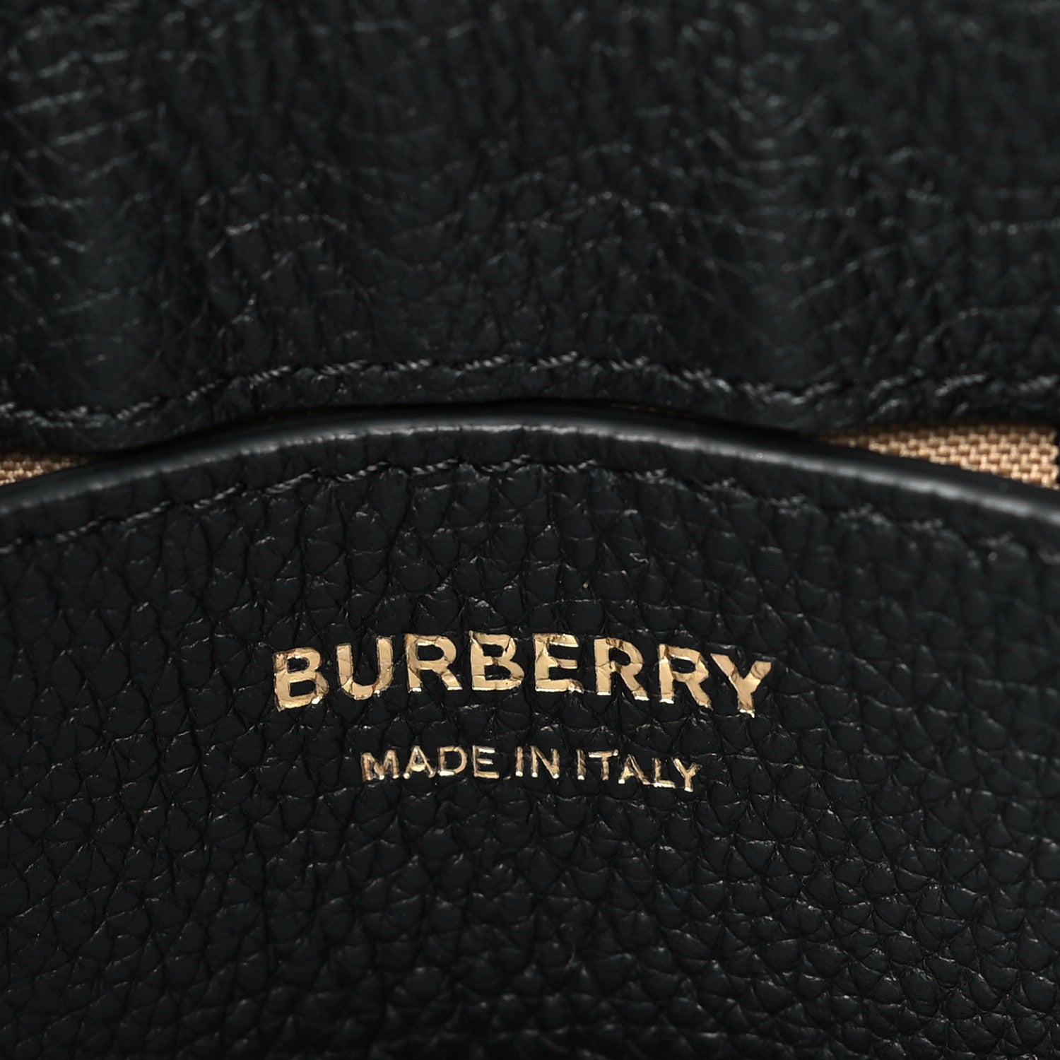 Burberry Coated Canvas Calfskin Vintage Check Medium Note Crossbody Bag Black 6 of 9