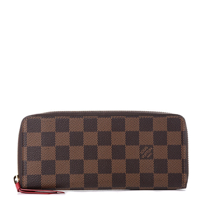 Louis Vuitton Damier Ebene Clemence Wallet Cherry 1 of 8
