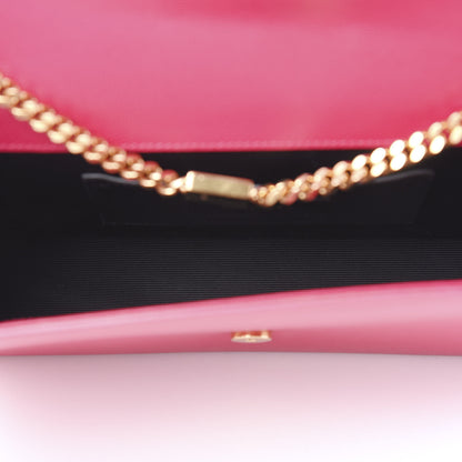 Saint Laurent Grain De Poudre Medium Monogram Kate Satchel Lipstick Fuchsia 4 of 7