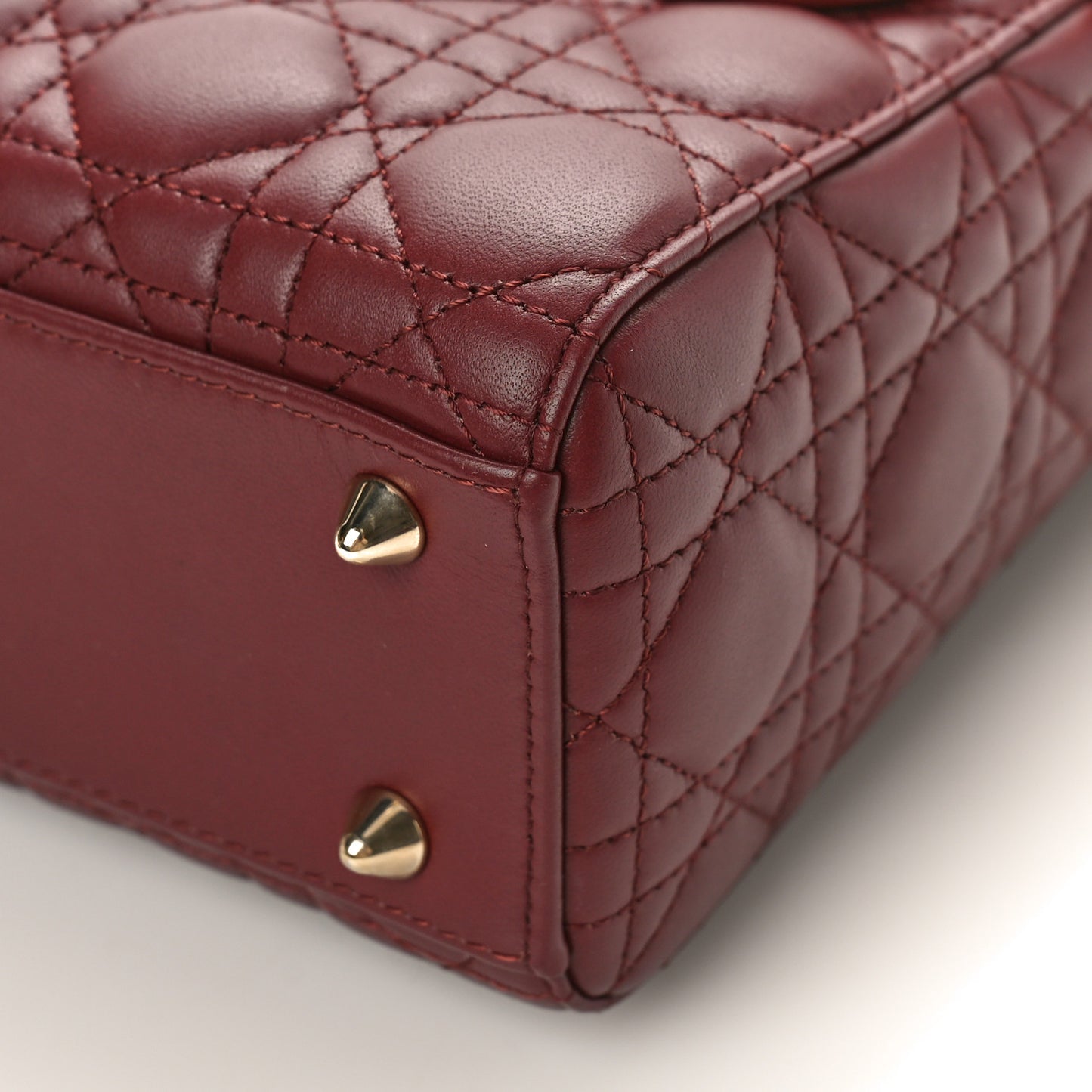 Lambskin Cannage Small My ABCDior Lady Dior Red Bricks