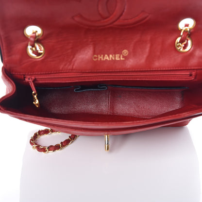 Chanel Lambskin Quilted Bi-Color Small Single Flap Red Black 6 of 22