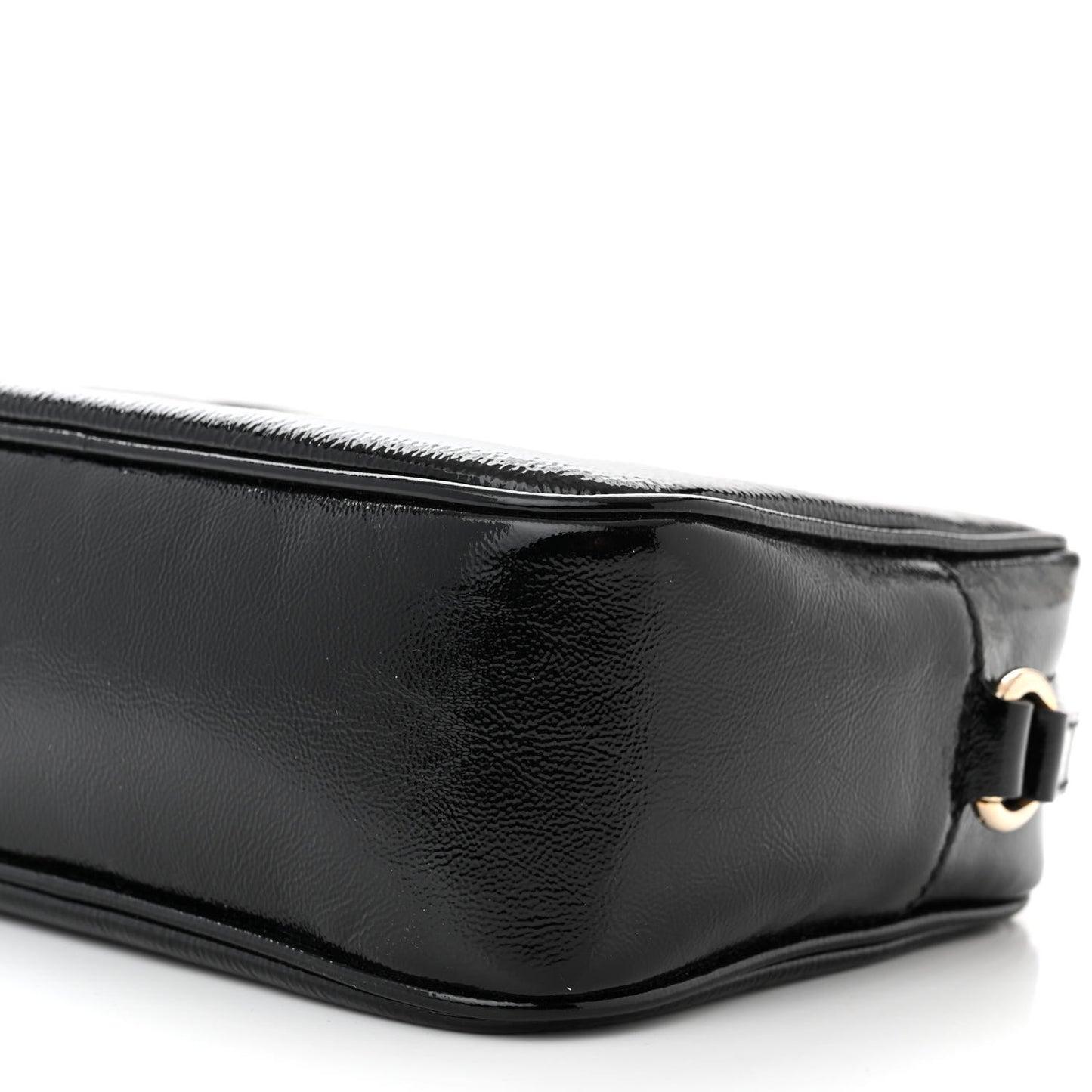 Soft Patent Small Soho Disco Bag Black