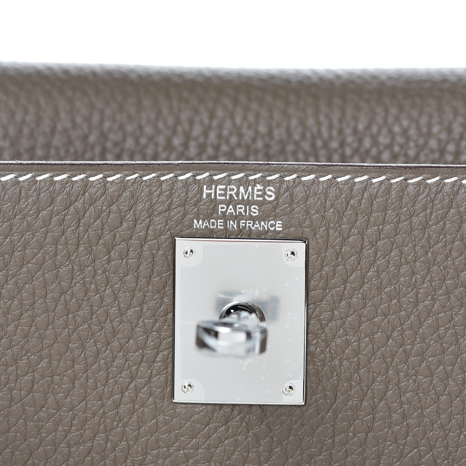 Hermes Taurillon Clemence Kelly Ado Backpack Etoupe 6 of 21