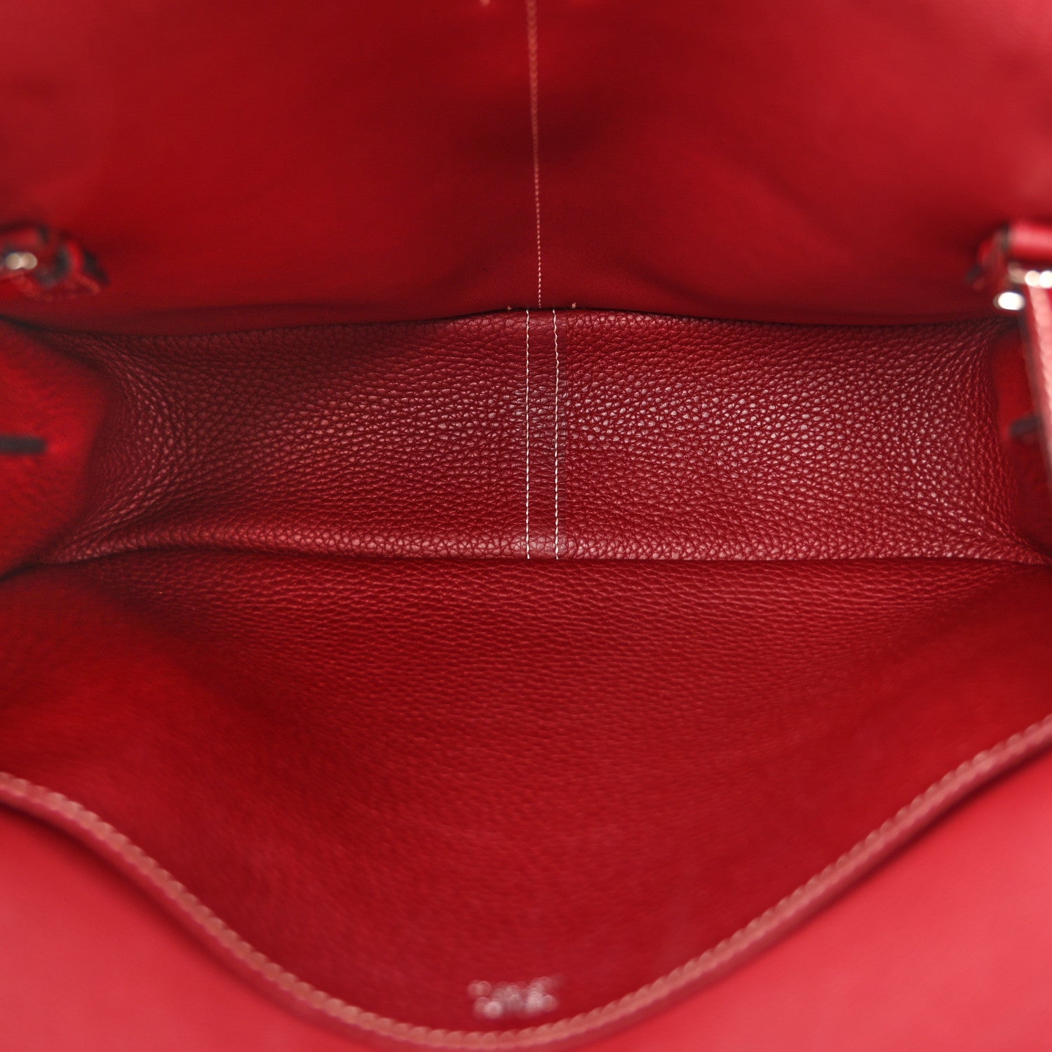 Hermes Taurillon Clemence Halzan 31 GM Rouge H 5 of 13