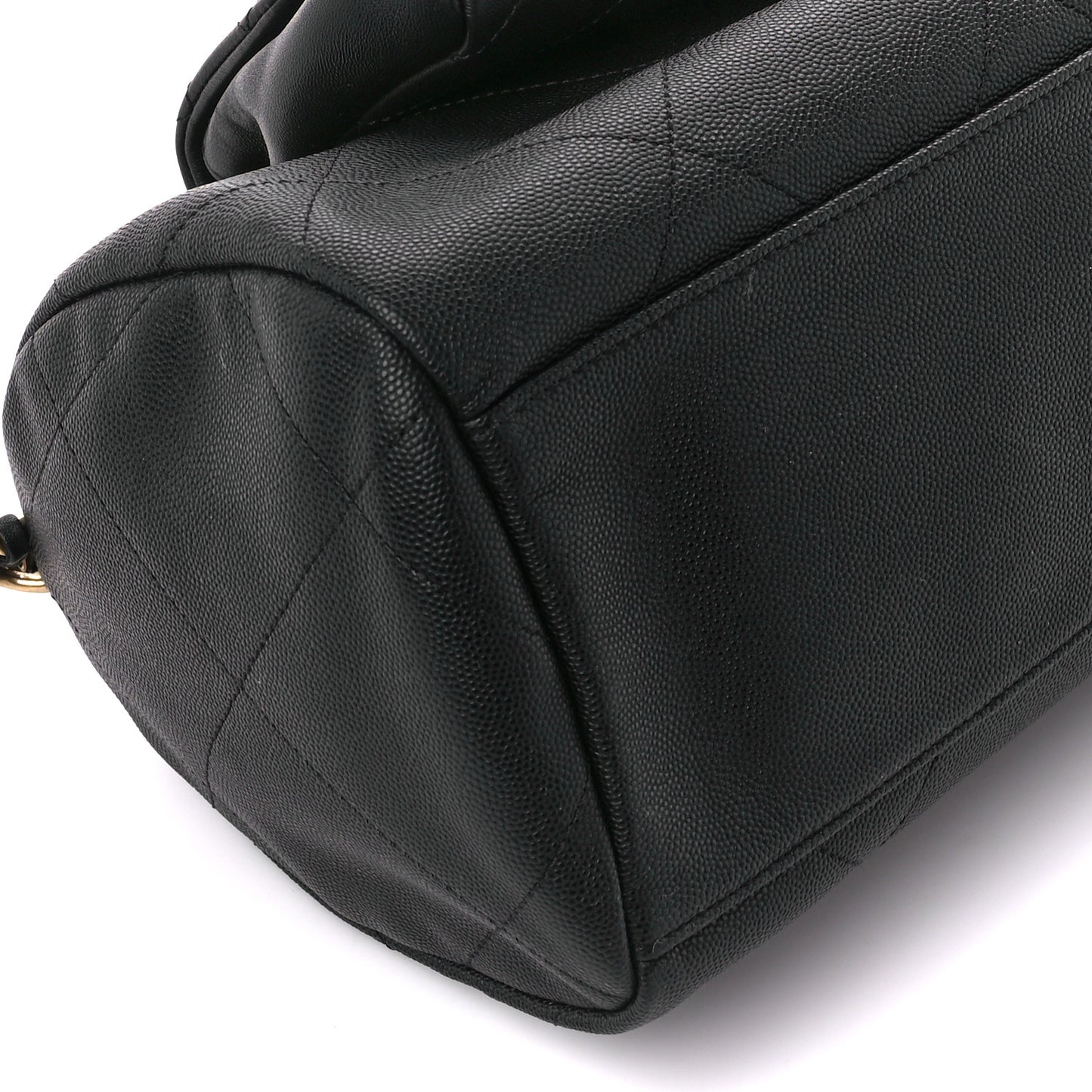 Caviar Lambskin Quilted In The Loop Bowling Bag Black