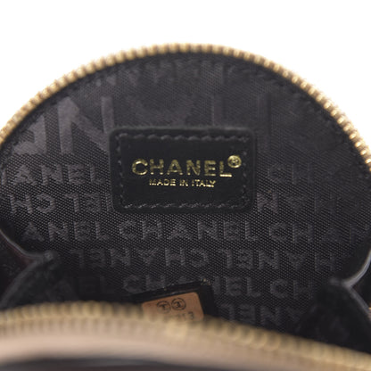 Chanel Lambskin Round Camellia CC Coin Purse Black 5 of 7