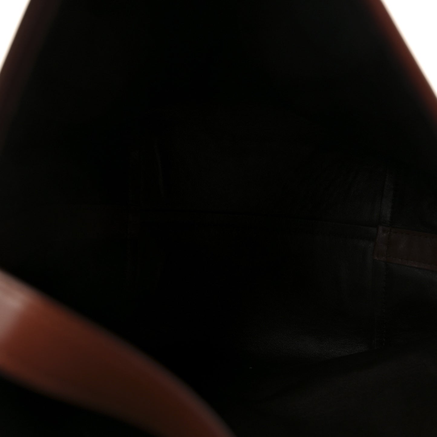 Polished Saddle Calfskin Medium N/S Park Tote Burnt Wood
