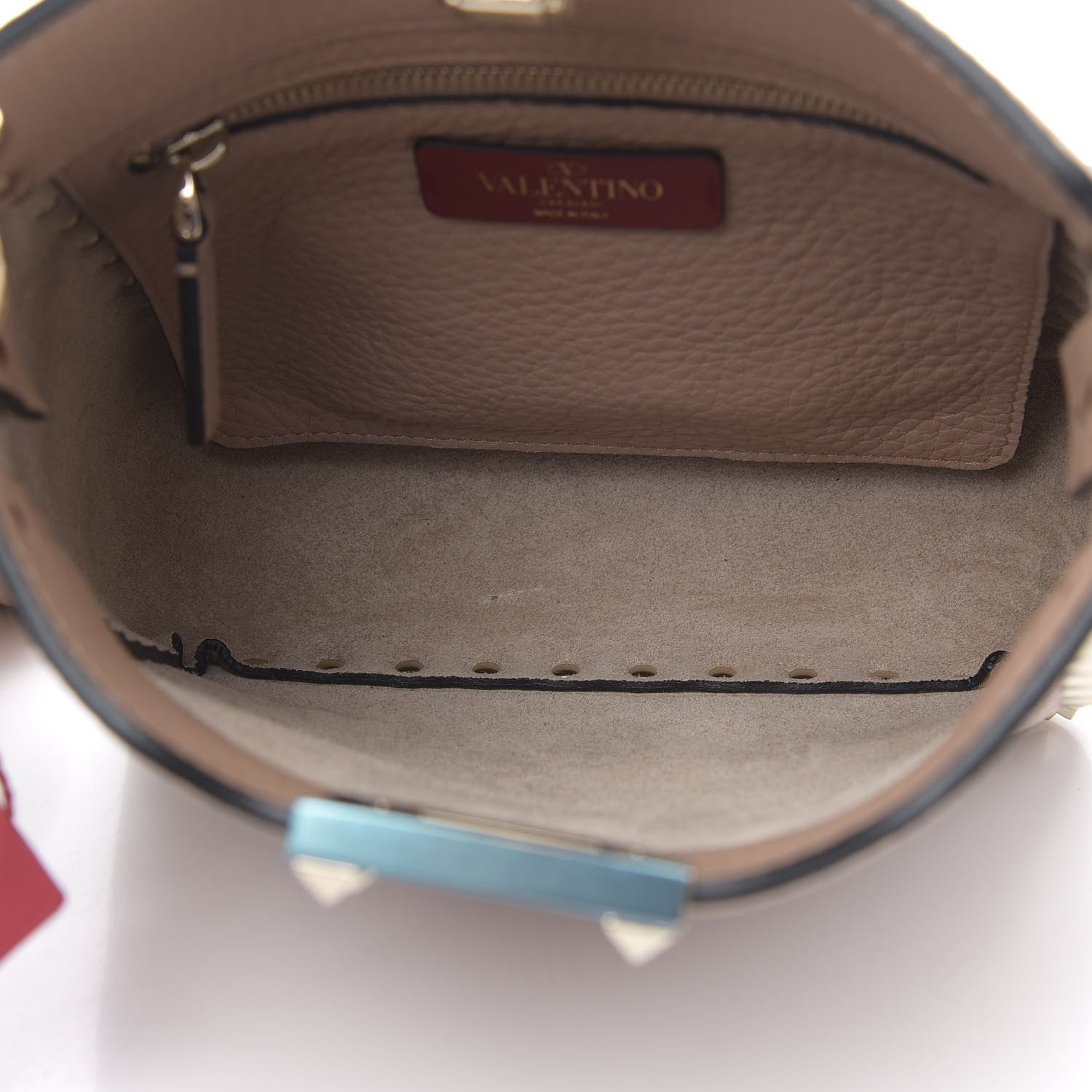 Valentino Garavani Pebbled Calfskin Mini Rockstud Flip-Lock Messenger Bag Rose Cannelle 5 of 9