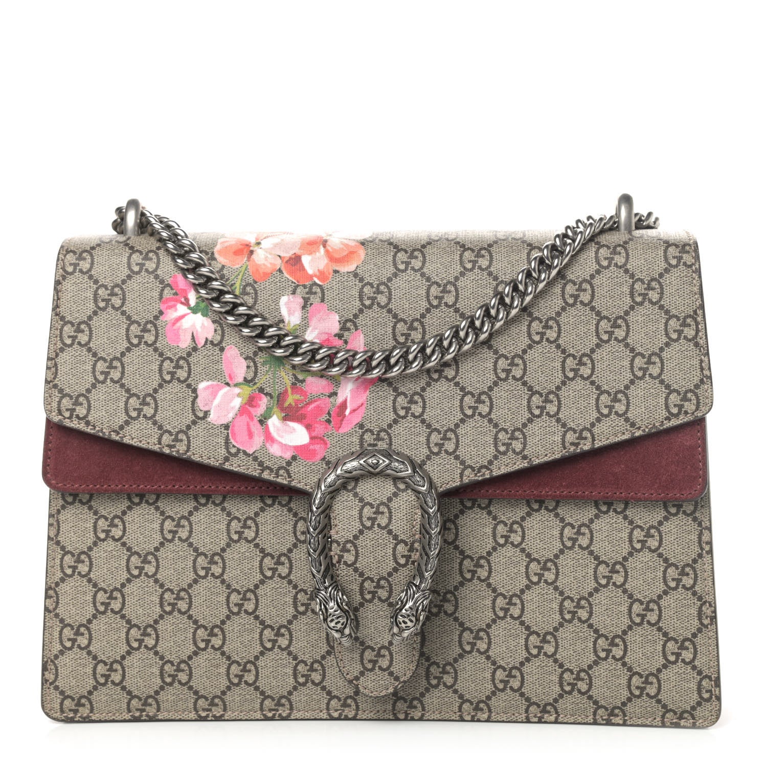 Gucci GG Supreme Monogram Blooms Medium Dionysus Shoulder Bag Beige Multicolor Dry Rose 1 of 5