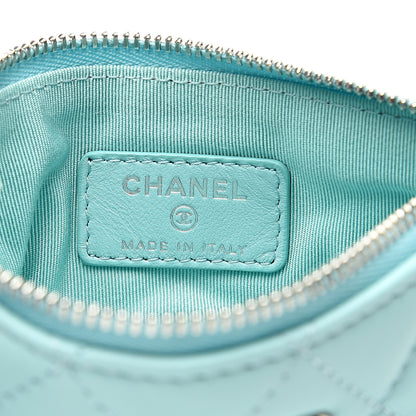 Chanel Lambskin Quilted Small Cosmetic Case Light Blue 5 of 7