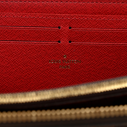 Louis Vuitton Damier Ebene Clemence Wallet Cherry 6 of 8