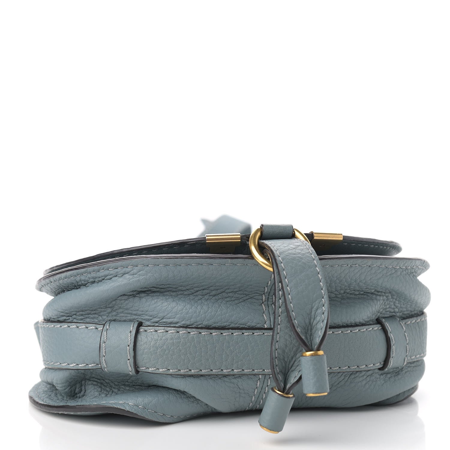 Chloe Calfskin Mini Marcie Round Crossbody Bag Rainy Blue 5 of 10