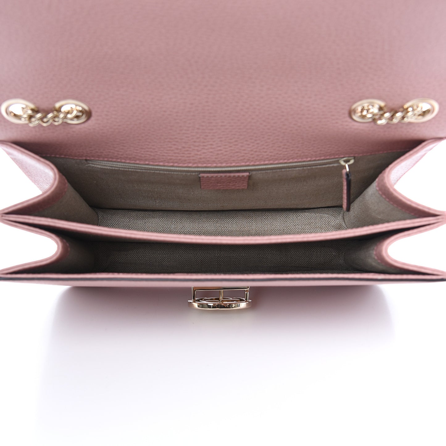 Dollar Calfskin Interlocking G Shoulder Bag Soft Pink