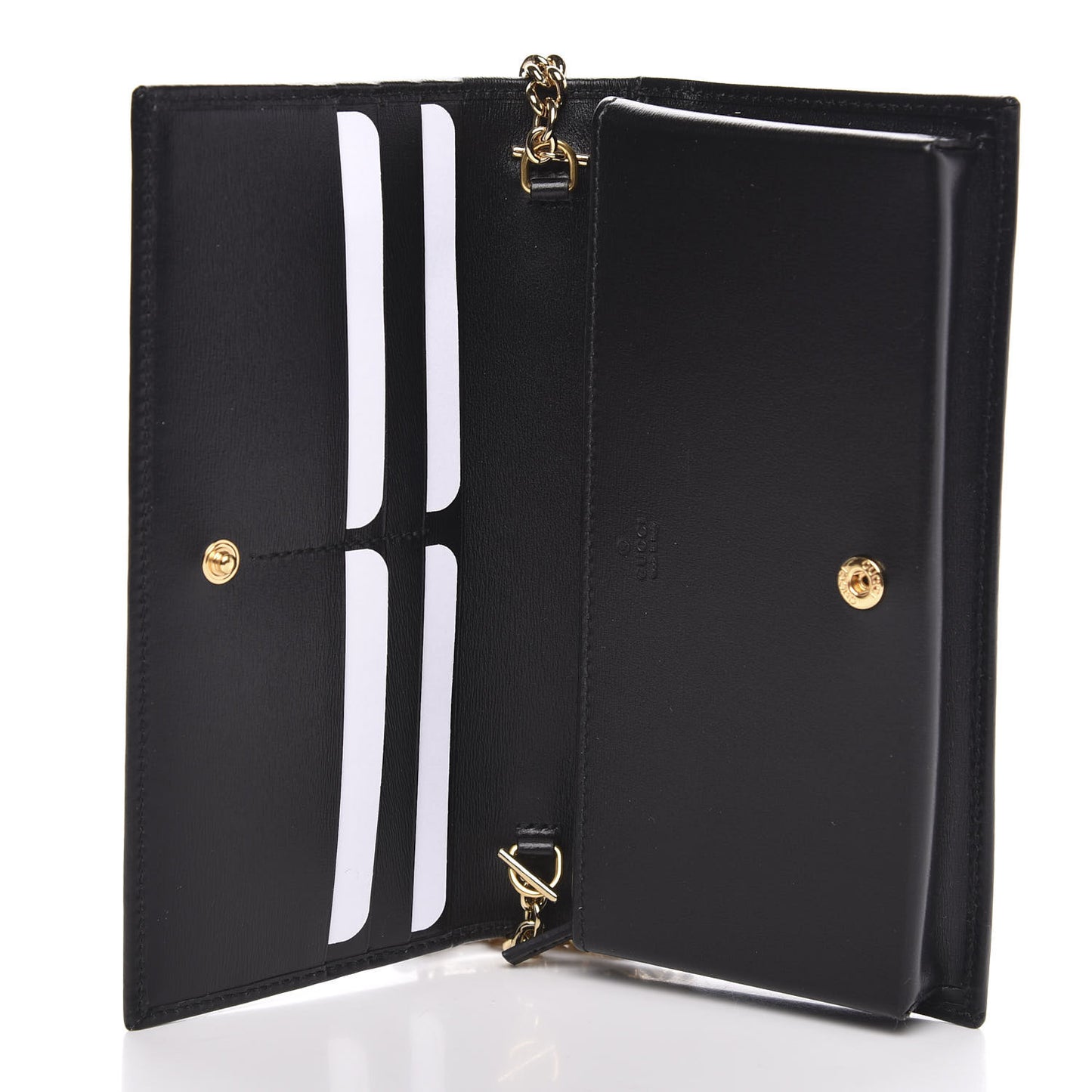 Boarded Plutone Calfskin Horsebit 1955 Wallet On Chain Black