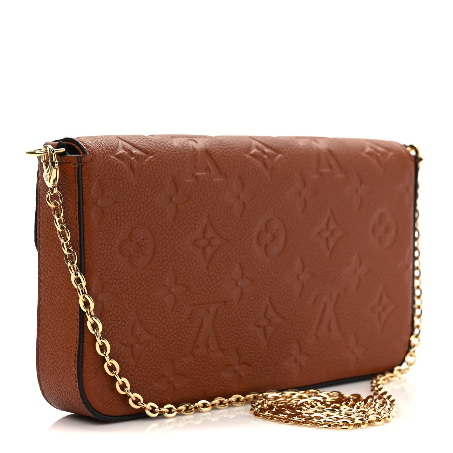 Empreinte Pochette Felicie Chain Wallet Cognac