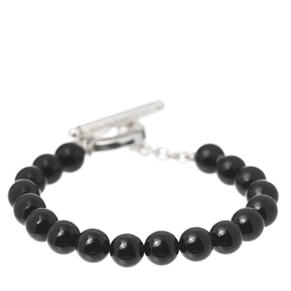 Tiffany Sterling Silver Black Onyx Bead Toggle Bracelet 3 of 4