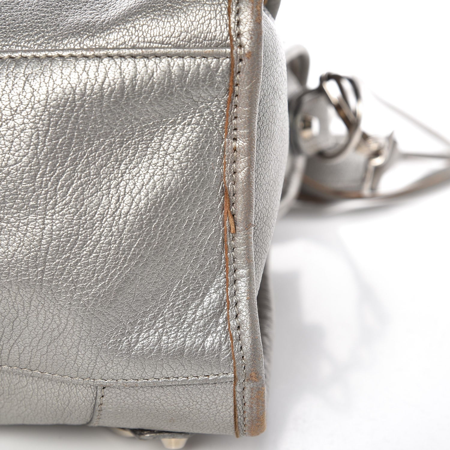 Balenciaga Pearlescent Goatskin Classic Palladium Hardware City Gris Gris Light 11 of 12