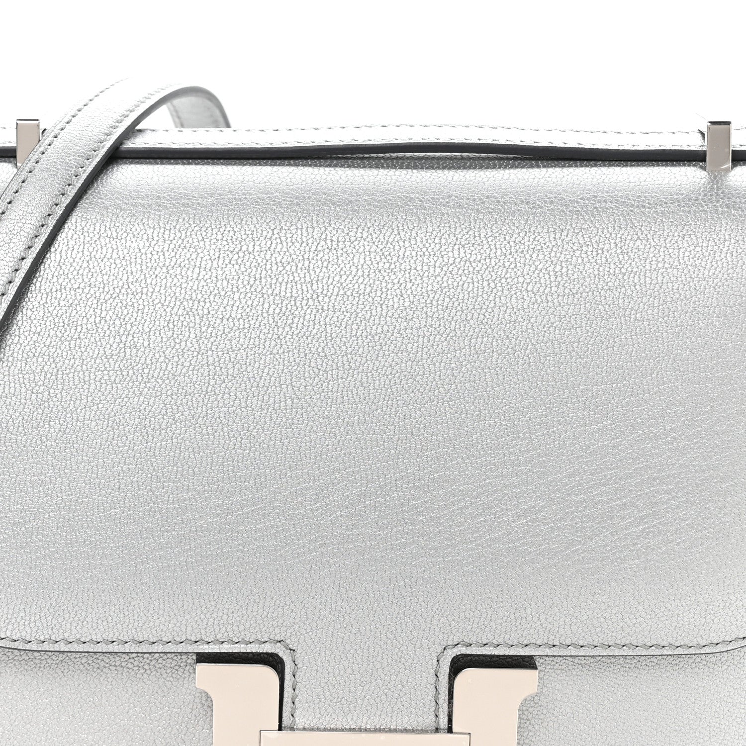 Hermes Metallic Chevre Chamkilight Constance 18 Argent 8 of 11