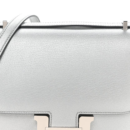 Hermes Metallic Chevre Chamkilight Constance 18 Argent 8 of 11