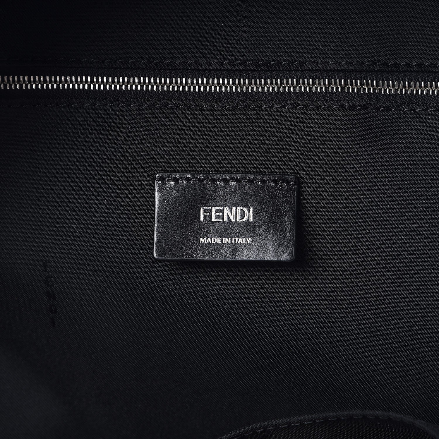 Fendi Nylon Calfskin Faces No Words Emoticon Pouch Pocket Backpack Asfalto 6 of 10