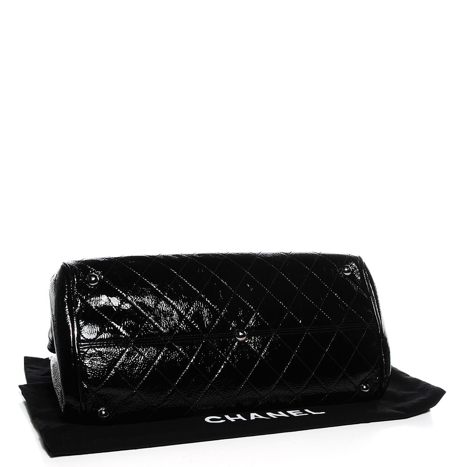 Chanel Patent Quilted Ritz Flap Bag Black 4 of 8