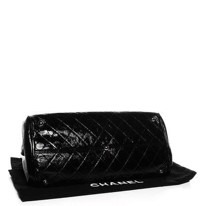 Chanel Patent Quilted Ritz Flap Bag Black 4 of 8