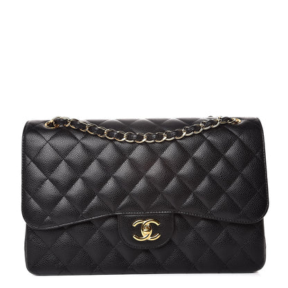 Chanel Caviar Quilted Jumbo Double Flap Black 1 of 11